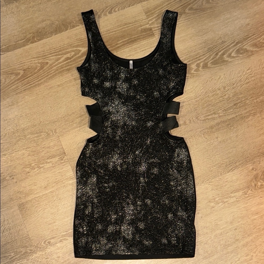 Elegant Black Cut-Out Dress